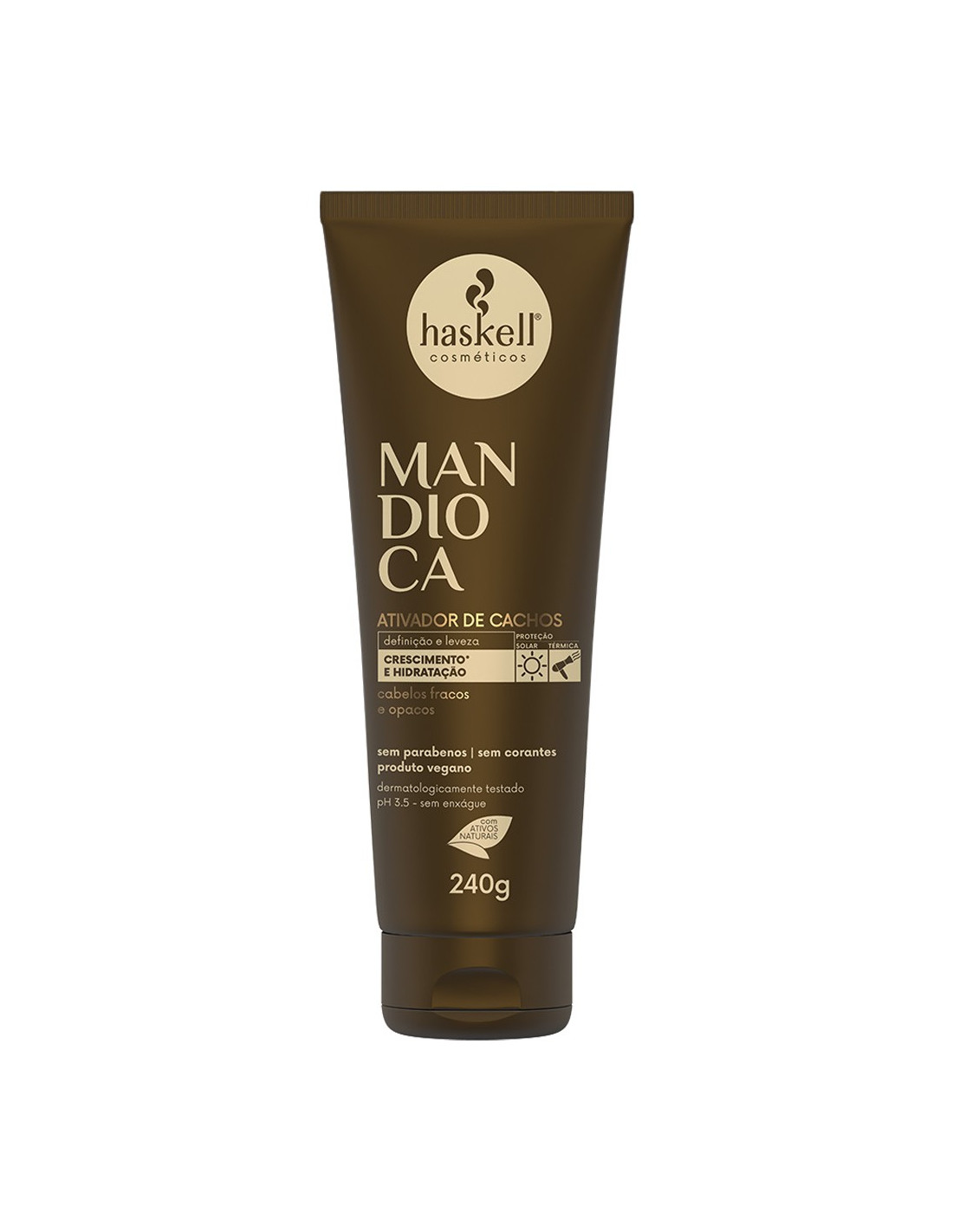 Ativador De Cachos Mandioca Haskell 240ml Haskell Cosmetica Natural