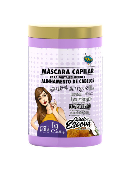 Máscara Cabelos com Escova 1Kg - Gota Dourada Gota Dourada