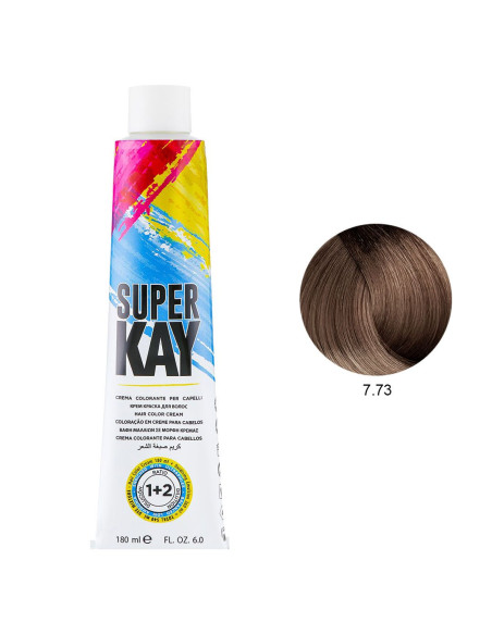 Coloração 7.73 Loiro Castanho Frio 180ml - SuperKay SUPERKAY 