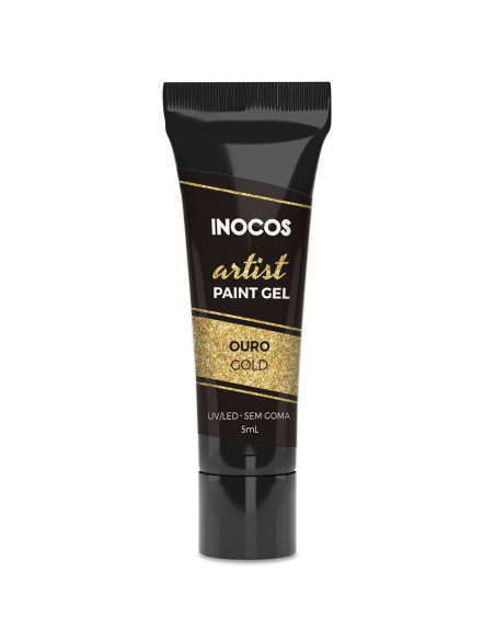 Paint Gel Artist Dourado 5ml Inocos INOCOS Nail Art