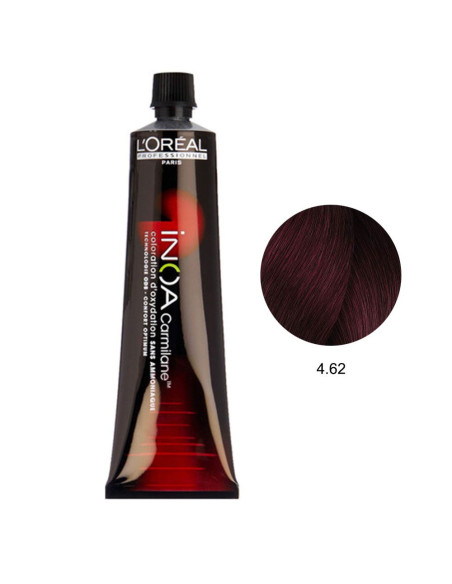 Inoa Carmilane C4.62 Castanho Vermelho Irisado 60g - L'Oreal Profissional Inoa L'Oreal