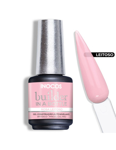 Builder in a Bottle Rosa Leitoso 15ml - INOCOS Builder in a Bottle