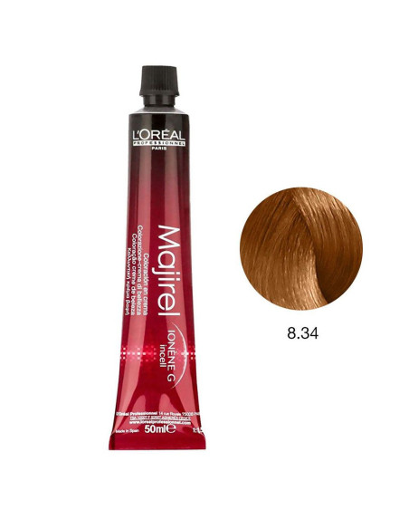 Majirel 8.34 Louro Claro Dourado 50ml Loreal Profissional Majirel L'Oreal