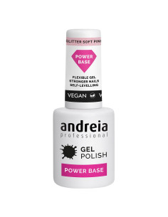 Verniz Gel Andreia Power Base - Glitter Soft Pink | Vernizes Gel Polish | Andreia Higicol
