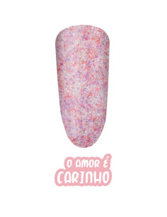 Verniz Gel Rosa Glitter Mix Festa Amor é Carinho 15ml - Coleção Amor é Amor INOCOS INOCOS Verniz Gel 2