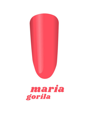 Verniz Gel Maria Gorila 15ml Coral Goiaba Coleção Maria Doce Verão Inocos INOCOS Verniz Gel