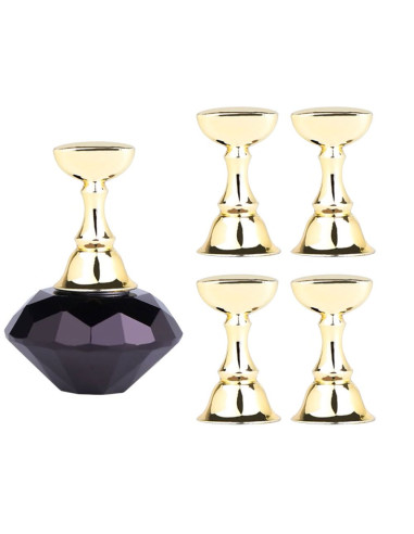 Conjunto Expositor Magnético Base Cristal Preto Expositores / Mostruários