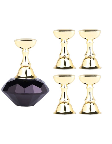 Conjunto Expositor Magnético Base Cristal Preto Expositores / Mostruários