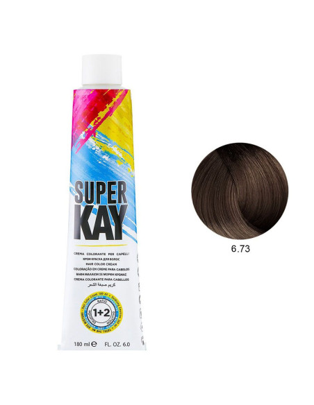 Coloração 6.73 Loiro Escuro Marron Frio 180ml - SuperKay SUPERKAY 