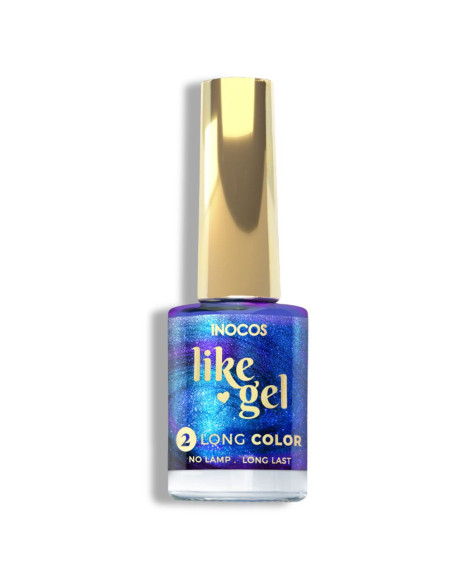 Verniz unhas Inocos Like Gel 132 Azul Galáxia INOCOS Verniz Like Gel 