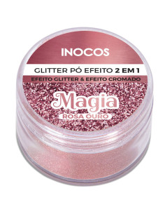 Pó Glitter Magia Rosa Ouro 3g Inocos Aldeia Natal | INOCOS Nail Art | Inocos