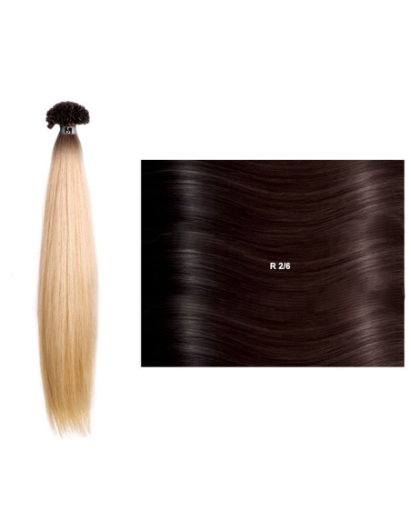 Extensões Lisas Raízes Escuras (55/60cm) com Queratina RL SHE Hair Extensions Extensões de Cabelo