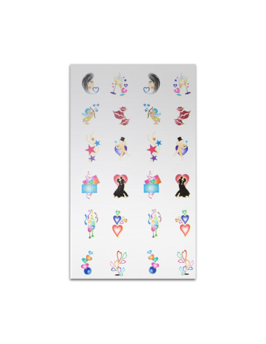 Decalques 4 Peças Nail Art | DESC Decoração de Unhas