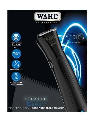 Máquina de Corte Stealth Beret (Sem Fio) - Wahl Maquina de Cortar Cabelo