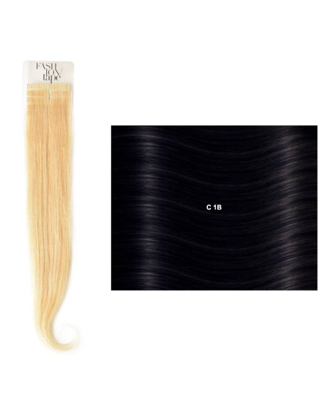 Extensões de Cabelo lisas (cm45/50) com adesivo Cor Natural NM| SHE | desc Extensões de Cabelo