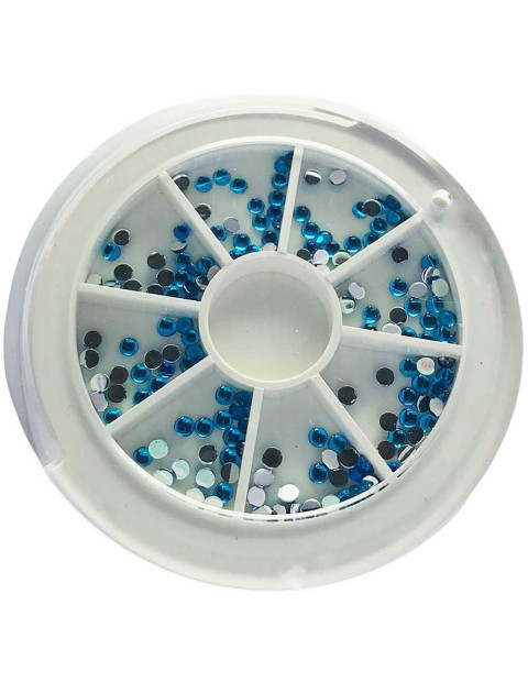 Comprar Carrossel Art Nail - Cristais Azul | DESC | cristal, Artnail, azul, nailart, decoraçãounhas, cristais, carrossel, corAzu