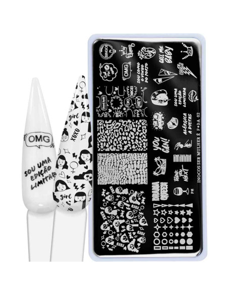 Placa de Carimbos Lady 02 - Inocos INOCOS Nail Art
