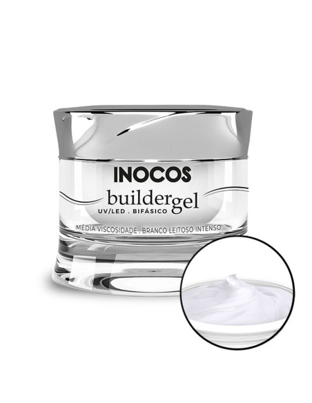 Gel Construção Branco Leitoso Intenso 30gr Inocos Gel Construção Média Viscosidade