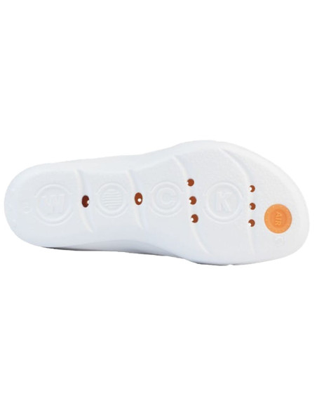 Senses Aqua Branca/ Laranja Calçado Profissional Soca WOCK Desc Calçado Outlet