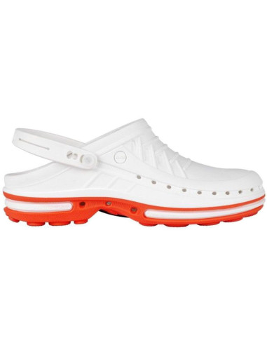 Socas Wock Clog Laranja/Branco Calçado Profissional WOCK Wock Clog