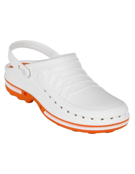 Socas Wock Clog Laranja/Branco Calçado Profissional WOCK Wock Clog