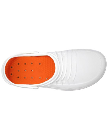 Socas Wock Clog Laranja/Branco Calçado Profissional WOCK Wock Clog