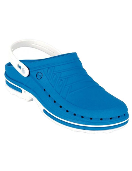 Socas Wock Clog Branco/Azul Crocs Hospitalares Wock Clog