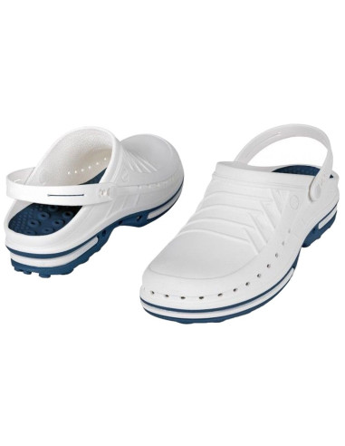 Clog Azul/Branco Calçado Profissional Soca WOCK Wock Clog