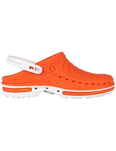 Socas Wock Clog Branco/Laranja Calçado Profissional Wock Clog