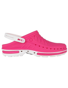 Socas Wock Clog Branco/Fúscia Crocs Hospitalares Wock Clog 2