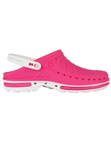 Socas Wock Clog Branco/Fúscia Crocs Hospitalares Wock Clog