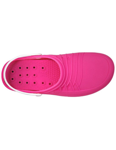 Socas Wock Clog Branco/Fúscia Crocs Hospitalares Wock Clog