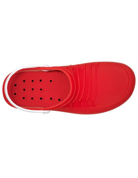 Socas Wock Clog Branco/Vermelho Crocs Hospitalares Wock Clog