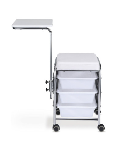 Carrinho c/Assento Manicure OLSON Mesas de Manicure
