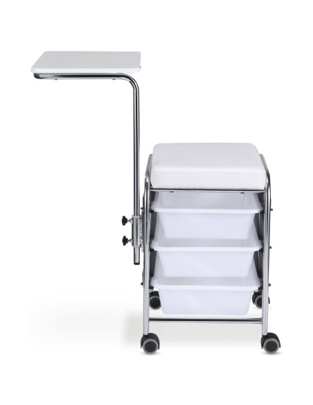 Carrinho c/Assento Manicure OLSON Mesas de Manicure