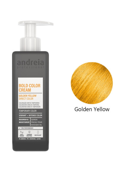 Coloração Temporária Amarelo Dourado Vegan 200ml - Andreia Profissional Tinta para Cabelo Temporaria gama Direct Color da Andrei