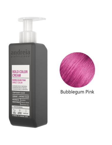 Coloração Temporária Rosa Chiclete Vegan 200ml - Andreia Profissional Tinta para Cabelo Temporaria gama Direct Color da Andreia 