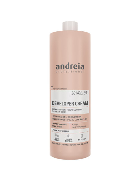 Oxidante Cabelo Developer 30 Vol. 9% 1L - Andreia Profissional Descolorantes Andreia