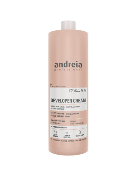 Oxidante Cabelo Developer 40 Volumes 12% 1L - Andreia Profissional Descolorantes Andreia