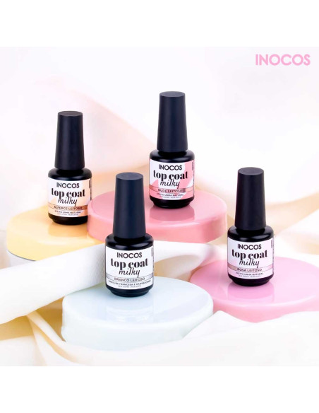 Coleção Top Coats Milky 15ml - INOCOS INOCOS Verniz Gel