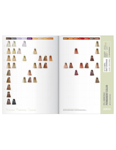 Cartaz de Cores Andreia Profissional Coloração Permanente 0% Amóniaco Tinta Sem Amoníaco Permanente da Andreia Profissional