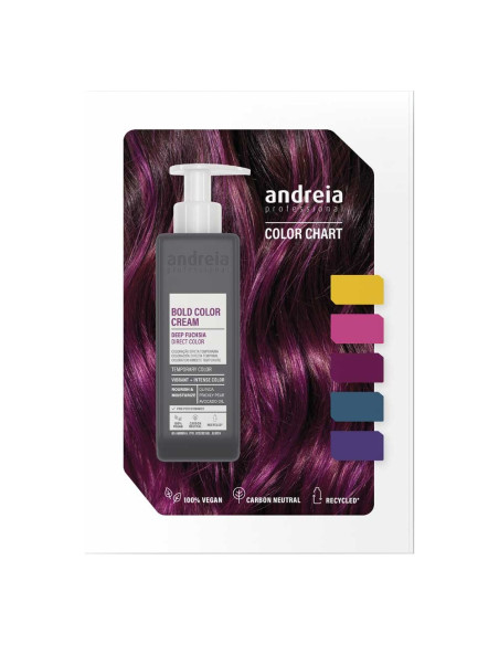 Cartaz de Cores Andreia Profissional Coloração Temporária Directa Tinta para Cabelo Temporaria gama Direct Color da Andreia Prof