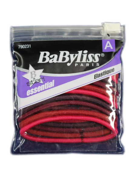 Elásticos de Cabelo - Pack 12x Cor Vermelho Babyliss desc Frizetes | Ganchos | Molas 