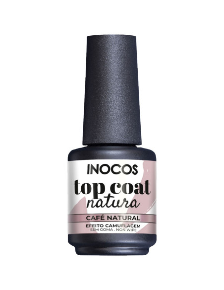 Top Coat Café Natural 15ml  - Natura INOCOS INOCOS Verniz Gel