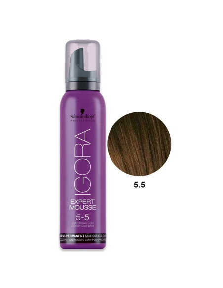 Mousse 5.5 Castanho Claro Dourado Igora Expert 100ml - Schwarzkopf Expert Mousse (Coloração Directa)