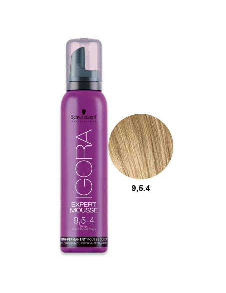 Mousse 9,5.4 Bége Igora Expert 100ml - Schwarzkopf Expert Mousse (Coloração Directa)