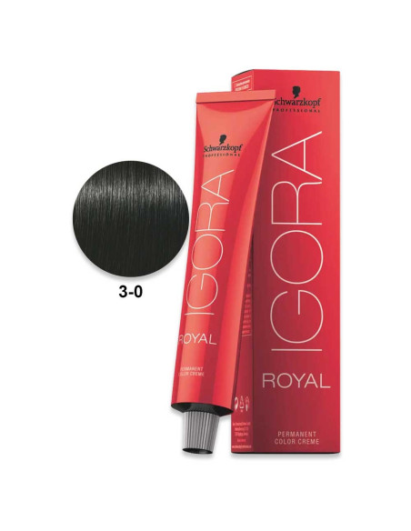 Igora Royal 3.0 Castanho Escuro Natural 60ml - Schwarzkopf Igora Royal