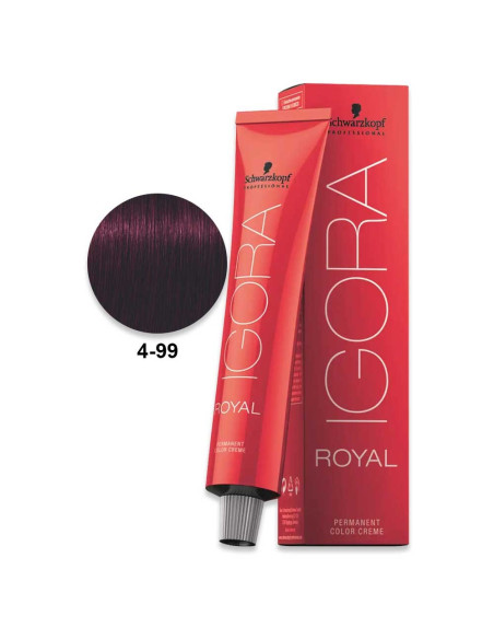 Igora Royal 4.99 Castanho Médio Extra Violeta 60ml - Schwarzkopf Igora Royal