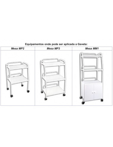 GAVETA PARA MESA MP2-MP3 Carrinho de Estética