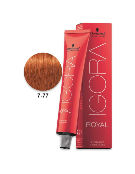 Igora Royal 7.77 Loiro Médio Extra Cobre 60ml - Schwarzkopf Igora Royal